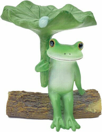ダイカイ(DAIKAI) コポー ハスの葉で雨宿りするカエル 4.8×4.2×5.8cm 73950