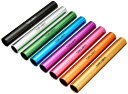 TOEI LIGHT(トーエイライト) アルミバトンセット8(練) G1401 8色1組 収納ナイロンケース付 直径39mm×長さ約30cm 赤・青・黄・シルバ...