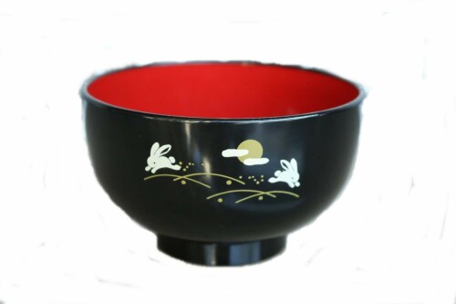 アサヒ興洋 お椀 汁椀 京型 はねうさぎ 黒 和風 食洗機対応 電子レンジ対応 日本製