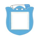 共栄プラスチック チューリップ型名札10枚パックスカイ C-71-10-S