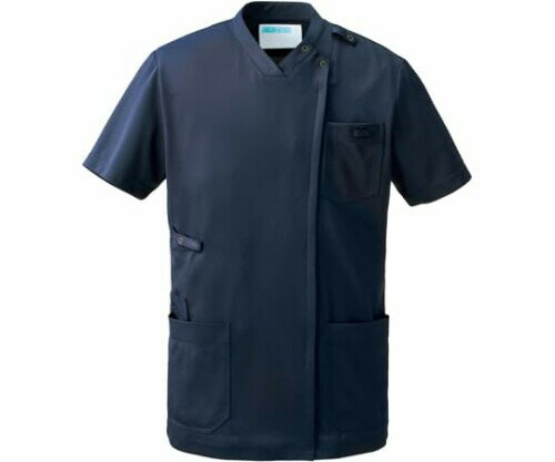 (カゼン) スクラブジャケット半袖（男女兼用） KZN715-28 LL ネイビー