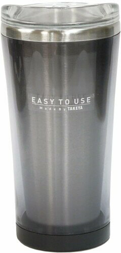 サードウェーブ 透明フタ付 ステンレス タンブラー ブラック 370ml 二重構造 保冷 保温