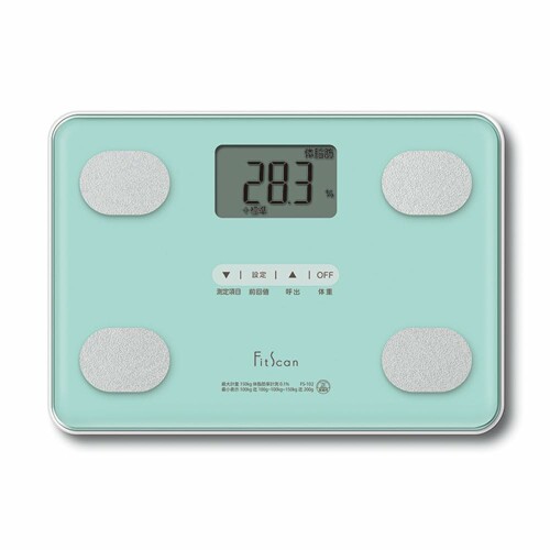タニタ 体重 体組成計 グリーン FS-102 GR フィットスキャン 乗るだけで電源オン