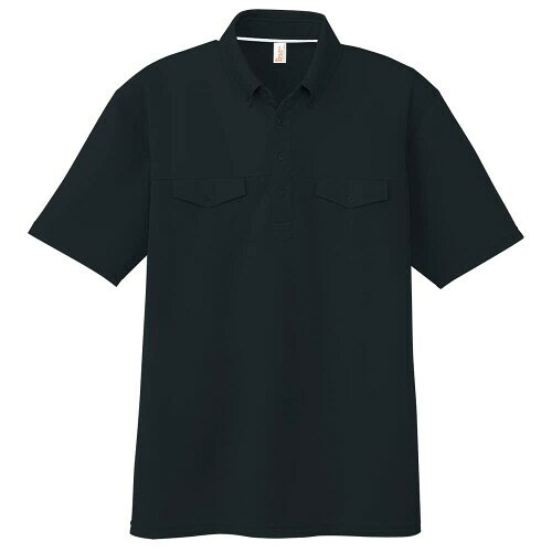 (コーコス信岡) AS-557 半袖BDポロシャツ ブラック 5L