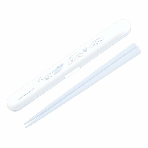 カミオジャパン シナモロール はし＆はしケース ワンプッシュ式 お弁当 携帯箸 マイ箸 エコ 持ち歩き 053006