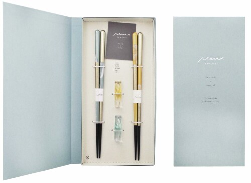 イシダ ブックケース ヴェール B×Y 箸・箸置きペアセット 68314