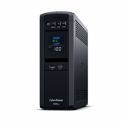 CyberPower (サイバーパワー) CP1200PFCLCDJP 無停電電源装置 UPS ラインインタラクティブ給電/正弦波 1200VA/780W ホームオフィス向け 角度調節可能カラー液晶画面付 3年保証