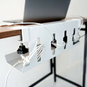 カール事務器 ケーブルオーガナイザー 配線 整理 ケーブル収納 長さ 430mm 穴あけ不要 クランプ式 デスク下 電源コード 収納 ホワイト CO-430-W