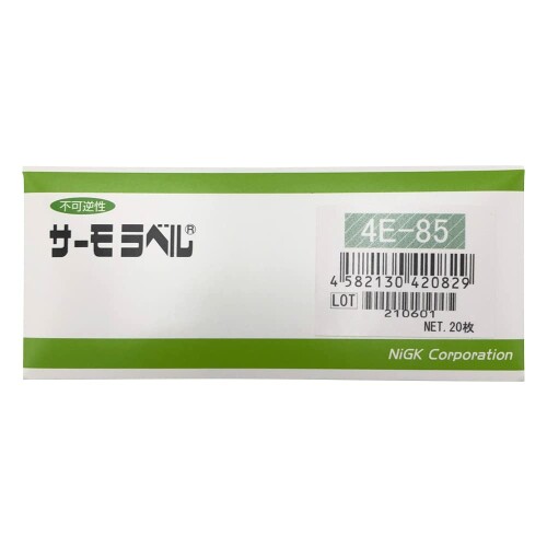 日油技研工業 サーモラベル4点表示屋外対応型 不可逆性 85度 4E85
