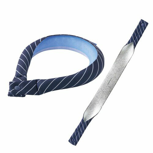 コジット ネックリングに着けると冷たさが長持ち COOLOOP保冷カバーex 紺L ストライプ