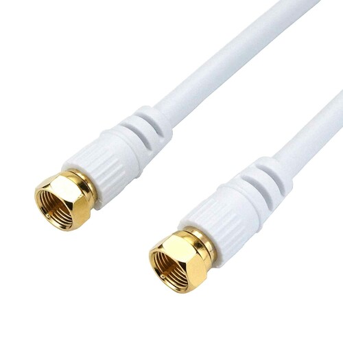 ホーリック アンテナケーブル 2m 4K/8K/BS/CS/地デジ/CATV対応 S-4C-FB 同軸 ネジ式 - ネジ式 ホワイト..