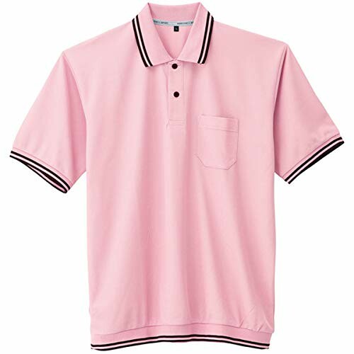 (コーコス信岡) A-187 裾ジャージ半袖ポロ ピンク L