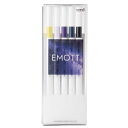 三菱鉛筆 水性ペン EMOTT エモット 5色 No.11 ミッドナイトカラー PEMSY5C.NO11