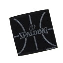 SPALDING(スポルディング) ジャカード スクエア タオル ボールモチーフ ブラック W34×H35cm SAT211260