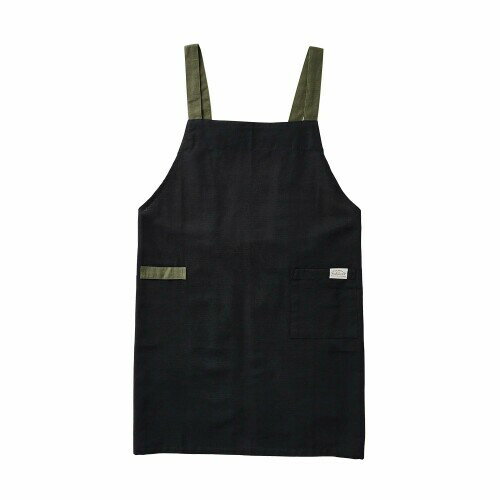 (レップ) エプロン Plain BLACK サイズ：約73×98cm
