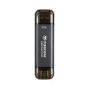 トランセンドジャパン トランセンド ポータブルSSD 2TB 高速 最大1050 MB/s 超小型,軽量11g Type-A/Type-C 両対応 PS4/PS5 動作確認済 USB 10Gbps TS2TESD310C(2)