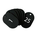 オープン工業 番号札 小判札 荷札 整理券 小 黒 25枚 1-25番 セット BF-70-BK