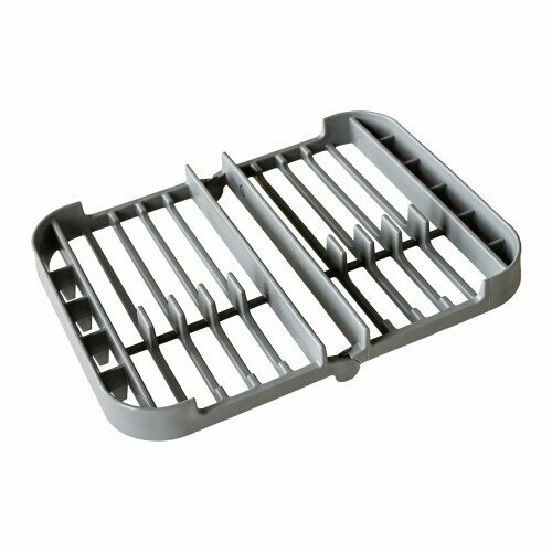 オカ(OKA) プリスベイス 水切りラック 約23cm×30cm グレー (スリム コンパクト 折りたたみ シンク上 小さめ 食洗機対応)