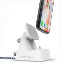 Elevation Lab ElevationDock 4 - Apple MFi認証 iPhone ドック 片手でドックから外せる 精密な調節が行える マットホワイト