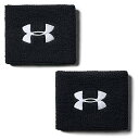 (アンダーアーマー) リストバンド UA Performance Wristbands メンズ BLK/WHT 日本 ONESIZE (FREE サイズ)
