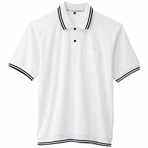 (コーコス信岡) A-187 裾ジャージ半袖ポロ ホワイト 3L