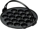 イシガキ 鉄鋳物 たこ焼き器 19穴 幅24×奥行き22.2×高さ4.7cm DL 直火 カセットコンロ 対応 ツル付き 黒