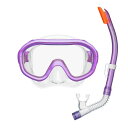リーフツアラー(REEF TOURER) シュノーケリング シュノーケル マスク 子供用 2点セット シリコーン製 4-9才 簡単ストラップ調整 パープルクイーン RC0210