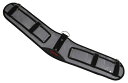 SK11(エスケー11) エアーフィットサポートベルト カーブタイプ 立体エアークッション SFS-AIR-CV-GR 長さ800mm グレー迷彩 D環付き