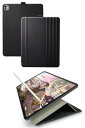 エレコム ipad pro 13インチ (M4) 2024年モデル ケース 8段階の角度調整可能 ペン収納 フラップ付き TB-A24PLWVDBK