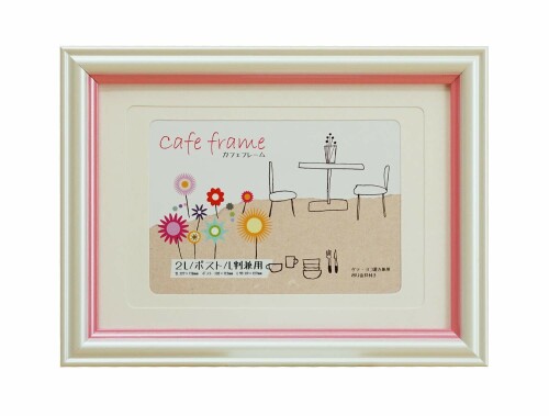 VANJOH フォトフレーム カフェフレーム 2L/ポスト/L兼用 いちごミルク 105925 おしゃれ かわいい CF-2LPL-IM