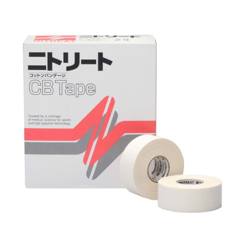 ニトリート(NITREAT) コットンテープ 綿粘着包帯(メッシュタイプ・白色) 25mm×12m CB-25
