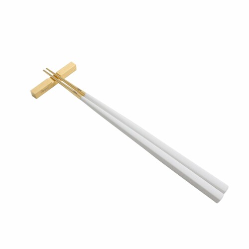 Cutipol(クチポール) KUBE 箸+箸置きセット ホワイトゴールドKU39WGB