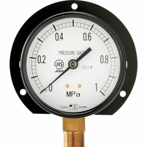高島 一般圧力計 B枠立型・[ファイ]100 圧力レンジ0.0~10MPa R3/8 1030210
