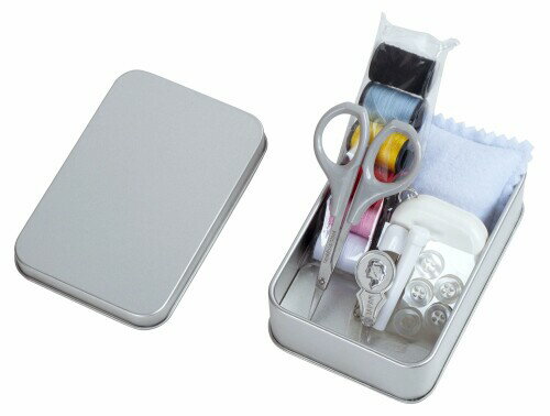 ミササ トレミー ソーイングセット ミニブリキ缶タイプ シルバー NO. 8232