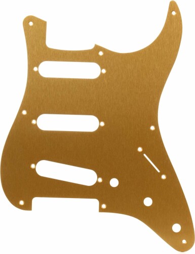 Fender ピックガード Pickguard, Stratocaster(R) S/S/S, 8-Hole Mount, Gold Anodized Aluminum, 1-Plyのサムネイル