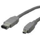 アクロス IEEE1394ケーブル 4Pオス‐6Pオス ダークグレー 2m AIE896