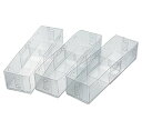 タイガークラウン 引き出し仕切り クリア 100×305×75mm スライド収納ケース(小)2P A-PET樹脂 スライド式 伸縮 6212