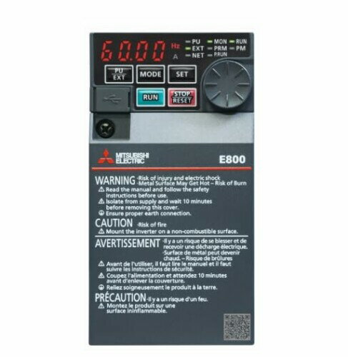 三菱電機(MITSUBISHI ELECTRIC) インバータFREQROL-E800 FR-E840-0.4K-1