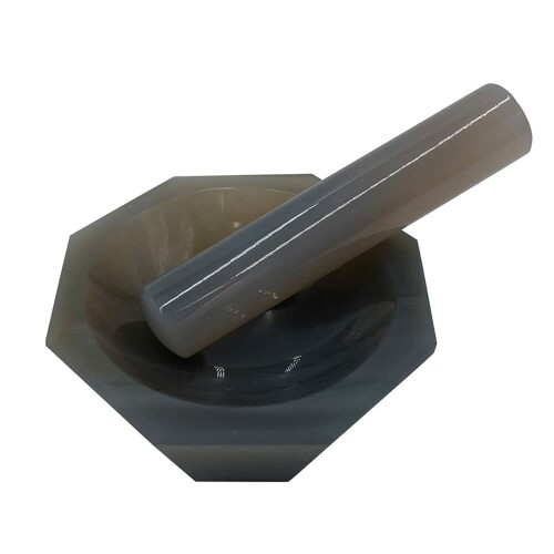 城戸メノウ乳鉢製作所メノー乳鉢 浅型 35×40×10 乳棒付き /6-546-01