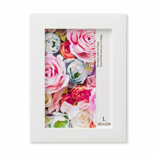 大仙 額縁 写真立 プレーヌ 樹脂製 L判 ホワイト R08702003