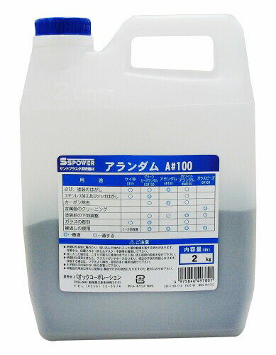 パオック(PAOCK) SSPOWER(エスエスパワー) サンドブラスター用 研磨材 アランダム 2kg A#100