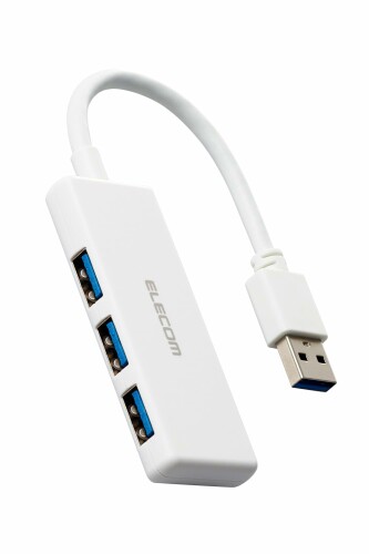 エレコム USBハブ USB3.0 バスパワー 3ポート ホワイト U3H-H030WH