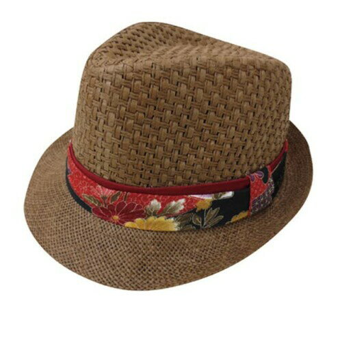 大西賢製販 帽子 紙ストローハット 58.5cm 流水菊 茶 『リップル(Ripple)』 H25-631
