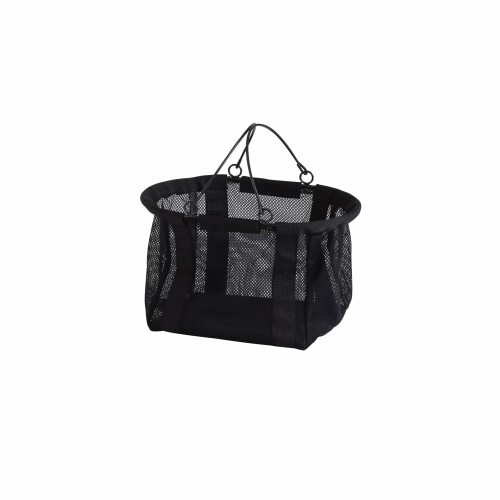 アビテ ファブリック・メッシュバスケット・S W30×D21×H26cm(取手を持った時) FL-701-BK