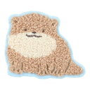 ティーズファクトリー なんでもいきもの モコモコ刺繍ステッカー カワウソ NM-5546090KW(3)