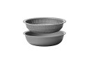 ライクイット (like-it) ざる ボウル 電子レンジ対応b Colander&Bowl 米とぎにも使える ザルとボール グレー 浅型 日本製 水切り 湯切...