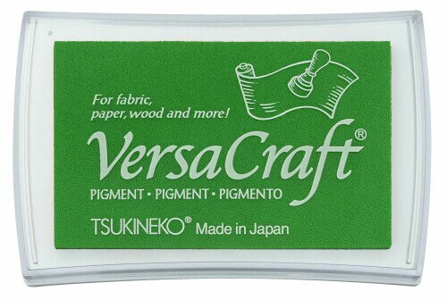 ツキネコ(Tsukineko) スタンプ台 紙・木・布用 バーサクラフト L 横76mm×縦47mm #122 スプリンググリー..