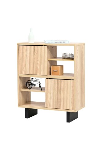 JKプラン シェルフ ラック 収納棚 扉付き 電話台 ルーター収納 和モダン 収納 シェルフ 棚 隠す収納 ル..