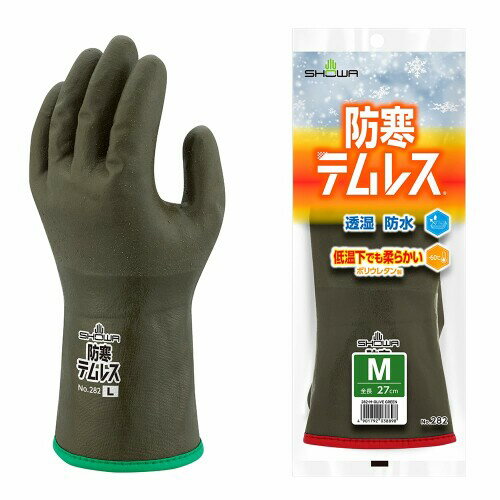 ショーワグローブ(Showaglove) ケース販売・防寒手袋 No.282 防寒テムレス オリーブグリーン Mサイズ 60双