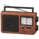オーム(OHM) 電機AudioComm ラジオ 木目調ポータブルラジオ AM/FM 低音強調 大型ツマミ AC電源 乾電池式 RAD-T785Z-WK 03-5058